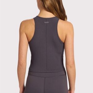 NUUDS Ribbed Racerback Tank - Charcoal Gray